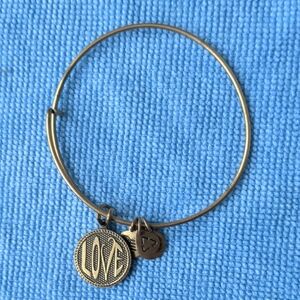 Alex and Ani Gold Love Charm Bracelet